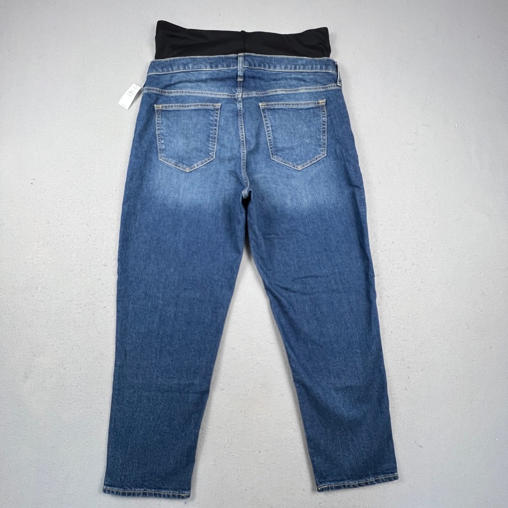 GAP Maternity Jeans Women 16R Blue Full Panel Straight Leg Denim Casual Classic - Picture 3 of 16